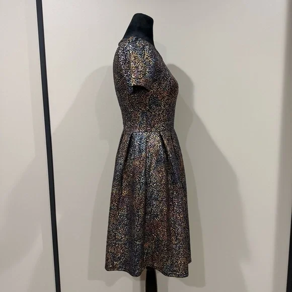 LuLaRoe Amelia Dress Unicorn Multicolored Mermaid Holographic/Iridescent Pattern